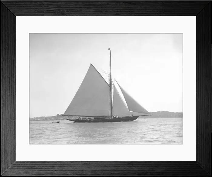 Framed Print : Britannia sailing without topsail, 1911. Creator: Kirk & Sons of Cowes Framed Print : Britannia sailing without topsail, 1911. Creator: Kirk & Sons of Cowes