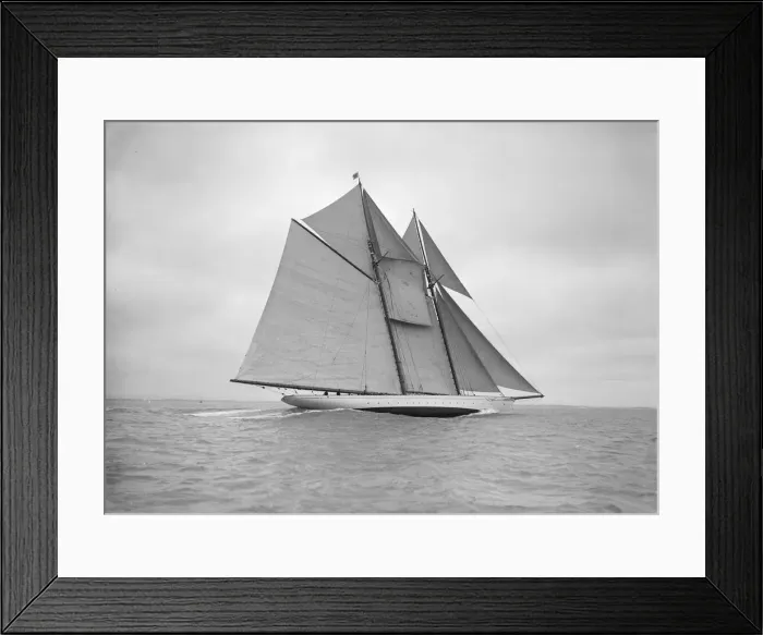 Framed Print : The beautiful schooner Meteor IV, 1911. Creator: Kirk & Sons of Cowes Framed Print : The beautiful schooner Meteor IV, 1911. Creator: Kirk & Sons of Cowes