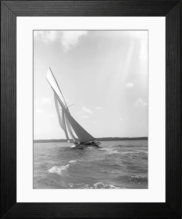 Framed Print : A 15 Metre yacht sailing close-hauled in a good breeze, 1911. Creator: Kirk & Sons of Cowes Framed Print : A 15 Metre yacht sailing close-hauled in a good breeze, 1911. Creator: Kirk & Sons of Cowes