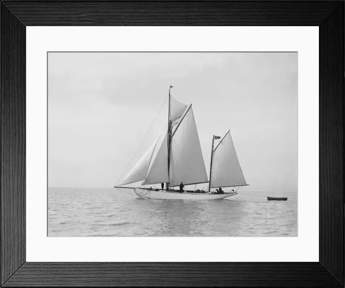 Framed Print : The yawl Meander sailing in fine conditions, 1913. Creator: Kirk & Sons of Cowes Framed Print : The yawl Meander sailing in fine conditions, 1913. Creator: Kirk & Sons of Cowes