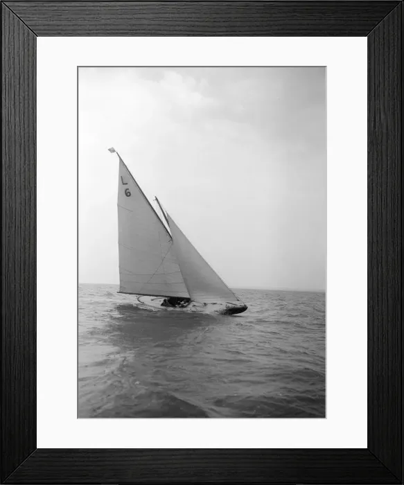 Framed Print : The 6 Metre Class The Whim sailing close-hauled Framed Print : The 6 Metre Class The Whim sailing close-hauled
