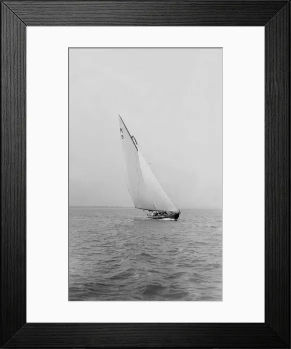 Framed Print : The 7 Metre sailing yacht Pinaster (K8), 1913. Creator: Kirk & Sons of Cowes Framed Print : The 7 Metre sailing yacht Pinaster (K8), 1913. Creator: Kirk & Sons of Cowes