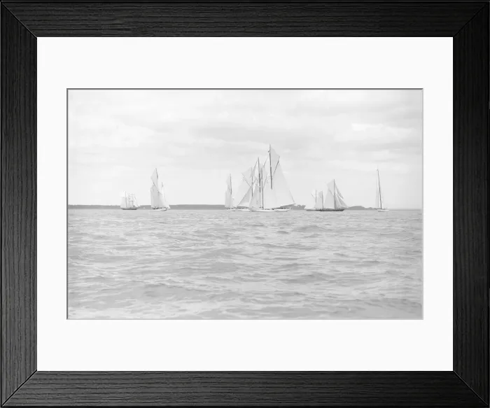 Framed Print : Big Class yachts starting the Kings Cup race, 1913. Creator: Kirk & Sons of Cowes Framed Print : Big Class yachts starting the Kings Cup race, 1913. Creator: Kirk & Sons of Cowes