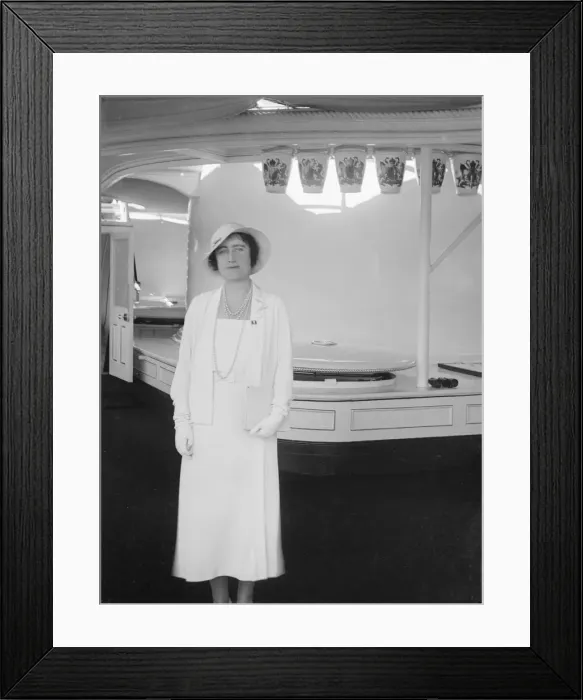 Framed Print : The Duchess of York aboard HMY Victoria and Albert, 1933. Creator: Kirk & Sons of Cowes Framed Print : The Duchess of York aboard HMY Victoria and Albert, 1933. Creator: Kirk & Sons of Cowes