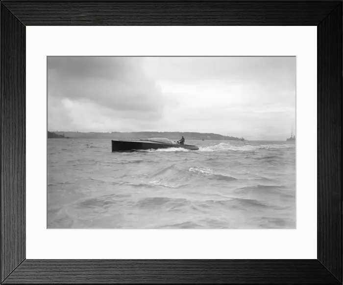 Framed Print : The hydroplane Brunhilde under way. Creator: Kirk & Sons of Cowes Framed Print : The hydroplane Brunhilde under way. Creator: Kirk & Sons of Cowes