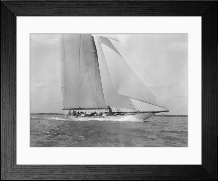 Framed Print : Deck of the 23-metre cutter Astra sailing close-hauled, 1933. Creator: Kirk & Sons of Cowes Framed Print : Deck of the 23-metre cutter Astra sailing close-hauled, 1933. Creator: Kirk & Sons of Cowes
