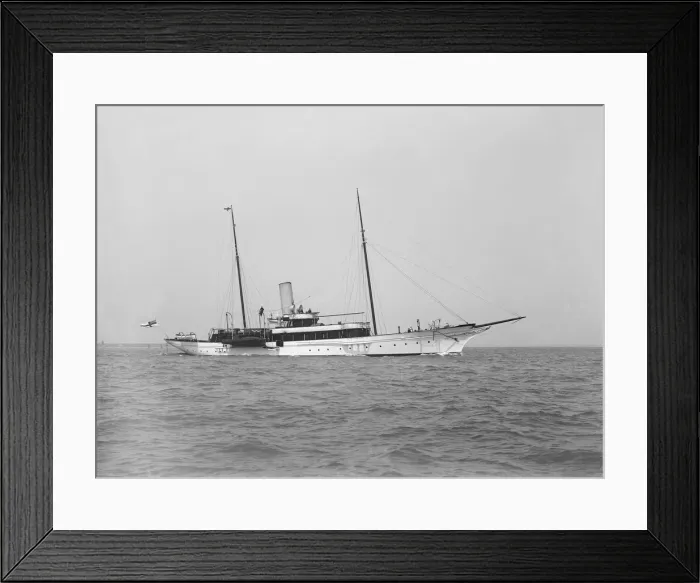 Framed Print : The steam yacht Shemara under way, 1914. Creator: Kirk & Sons of Cowes Framed Print : The steam yacht Shemara under way, 1914. Creator: Kirk & Sons of Cowes