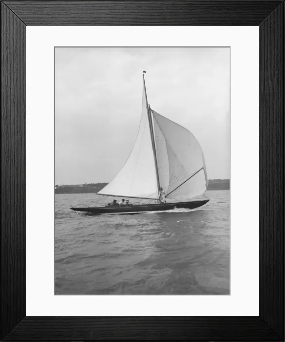 Framed Print : The 7 Metre Anitra (K4) sailing with spinnaker, 1913. Creator: Kirk & Sons of Cowes Framed Print : The 7 Metre Anitra (K4) sailing with spinnaker, 1913. Creator: Kirk & Sons of Cowes