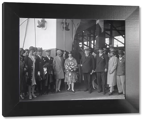 Possibly the launch of the Yugoslavian Bakar, J Samuel White and Co, Cowes, Isle of Wight, 1931