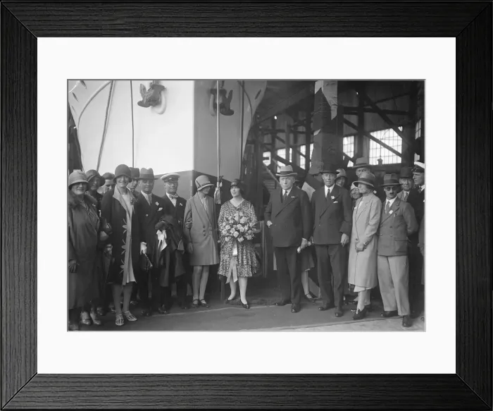 Framed Print : Possibly the launch of the Yugoslavian Bakar, J Samuel White and Co, Cowes, Isle of Wight, 1931 Framed Print : Possibly the launch of the Yugoslavian Bakar, J Samuel White and Co, Cowes, Isle of Wight, 1931