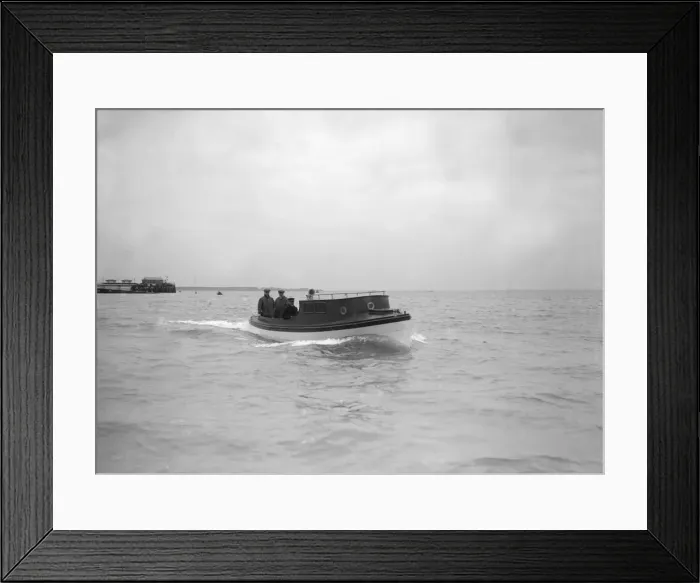 Framed Print : Mitcham 35ft steel motor launch. Creator: Kirk & Sons of Cowes Framed Print : Mitcham 35ft steel motor launch. Creator: Kirk & Sons of Cowes