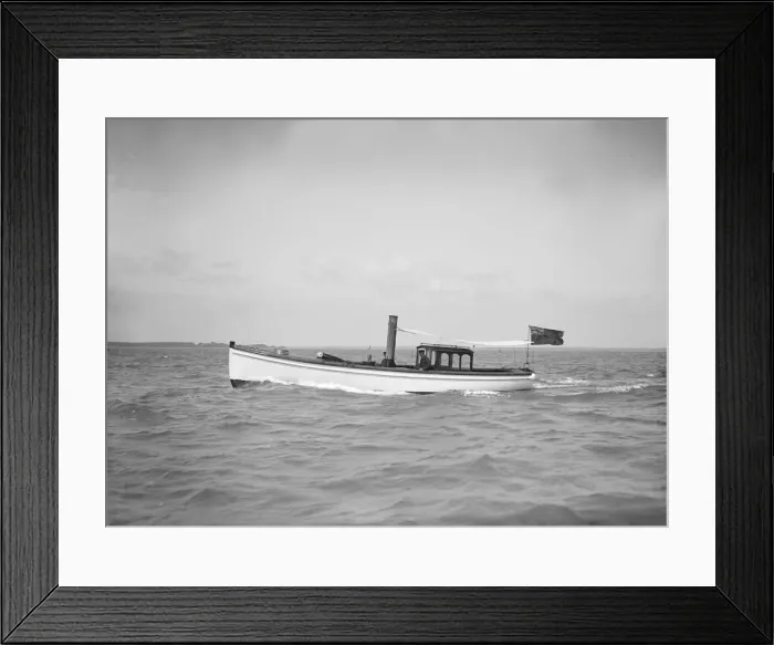 Framed Print : W. White & Sons launch, 1911. Creator: Kirk & Sons of Cowes Framed Print : W. White & Sons launch, 1911. Creator: Kirk & Sons of Cowes