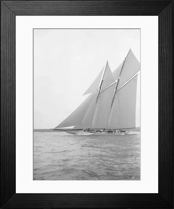 Framed Print : The 380 ton A Class schooner Margherita sailing close-hauled, 1913 Framed Print : The 380 ton A Class schooner Margherita sailing close-hauled, 1913