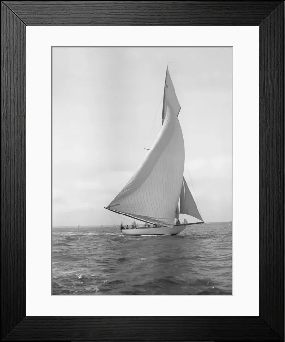 Framed Print : The 15-metre cutter Ostara sailing downwind, 1911. Creator: Kirk & Sons of Cowes Framed Print : The 15-metre cutter Ostara sailing downwind, 1911. Creator: Kirk & Sons of Cowes