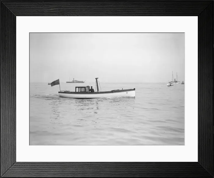 Framed Print : Belindas launch, 1911. Creator: Kirk & Sons of Cowes Framed Print : Belindas launch, 1911. Creator: Kirk & Sons of Cowes