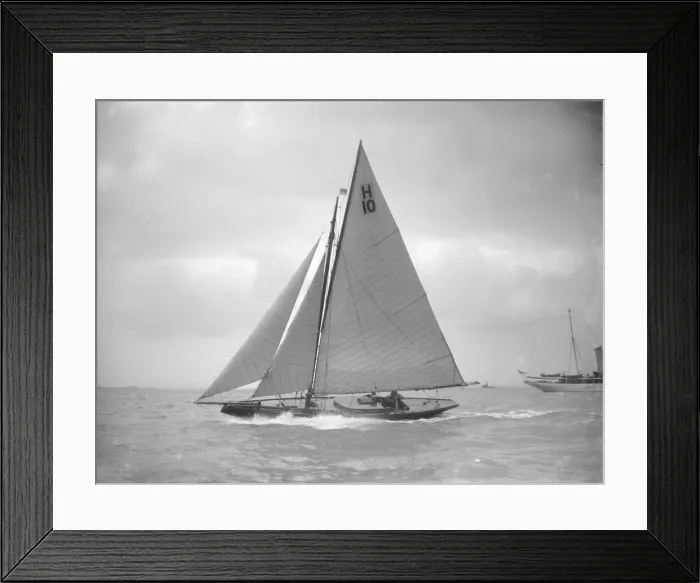 Framed Print : The 8 Metre class Kathleen (H10) sailing upwind in a good breeze, 1911. Creator Framed Print : The 8 Metre class Kathleen (H10) sailing upwind in a good breeze, 1911. Creator
