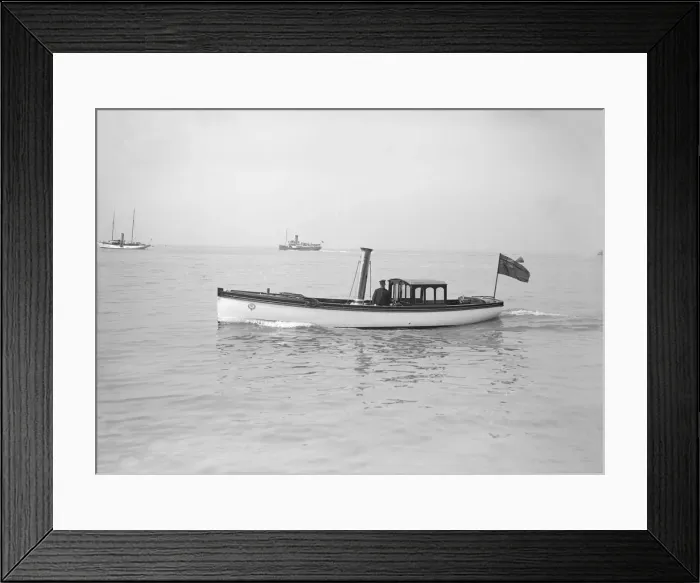 Framed Print : Belindas launch, 1911. Creator: Kirk & Sons of Cowes Framed Print : Belindas launch, 1911. Creator: Kirk & Sons of Cowes