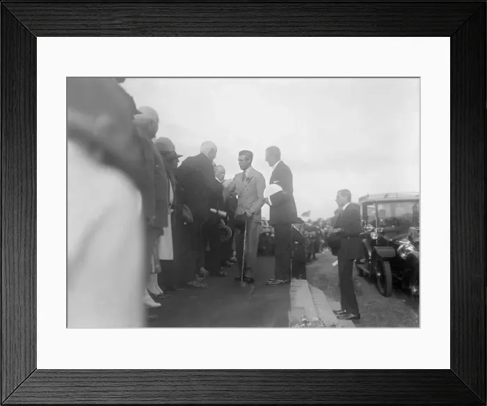 Framed Print : The Prince of Wales on a tour of the Isle of Wight, 1926. Creator: Kirk & Sons of Cowes Framed Print : The Prince of Wales on a tour of the Isle of Wight, 1926. Creator: Kirk & Sons of Cowes