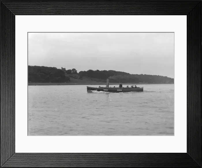 Framed Print : HMS Racers steam launch, 1912. Creator: Kirk & Sons of Cowes Framed Print : HMS Racers steam launch, 1912. Creator: Kirk & Sons of Cowes