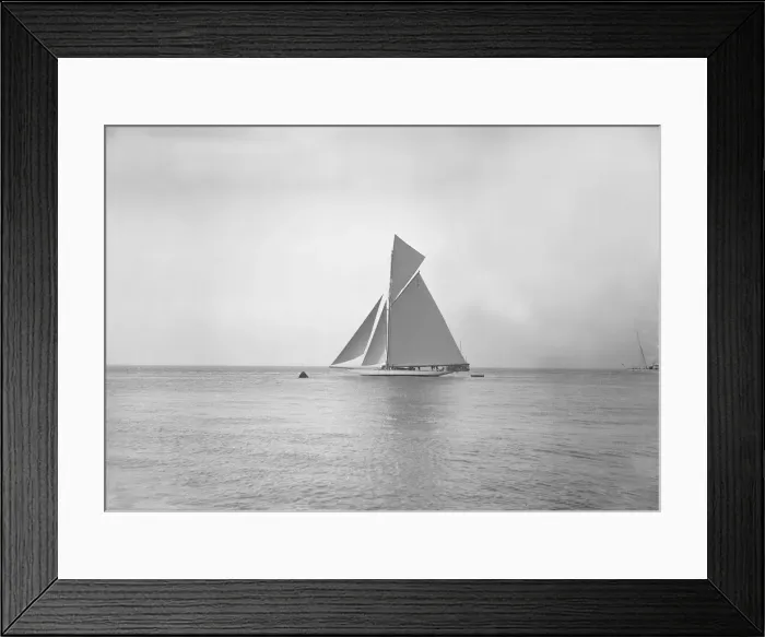 Framed Print : The 19-metre cutter Norada sailing in gentle winds, 1911. Creator: Kirk & Sons of Cowes Framed Print : The 19-metre cutter Norada sailing in gentle winds, 1911. Creator: Kirk & Sons of Cowes