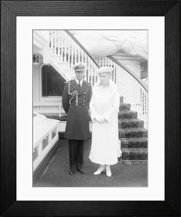 Framed Print : Prince George and Queen Mary aboard HMY Victoria and Albert, c1933 Framed Print : Prince George and Queen Mary aboard HMY Victoria and Albert, c1933