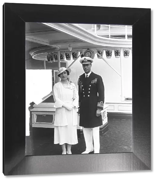 The Duke and Duchess of York aboard HMY Victoria and Albert, 1935