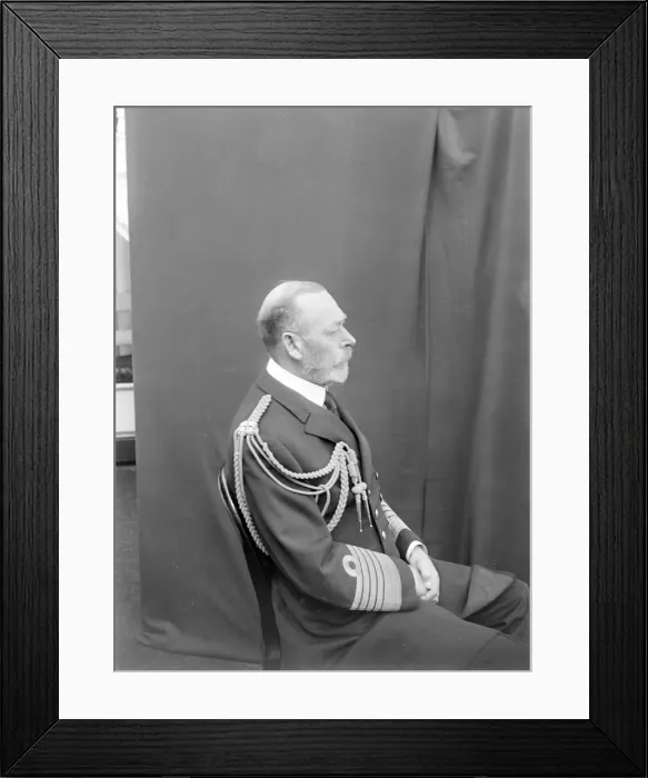 Framed Print : Studio portrait of George V taken aboard HMY Victoria and Albert, c1935. Creator Framed Print : Studio portrait of George V taken aboard HMY Victoria and Albert, c1935. Creator