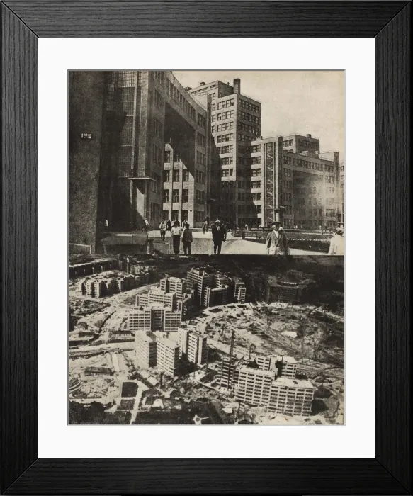 Framed Print : The Gosprom complex (Palace of Industry) in the Ukrainian city of Kharkov, 1933. Creator: Lissitzky Framed Print : The Gosprom complex (Palace of Industry) in the Ukrainian city of Kharkov, 1933. Creator: Lissitzky