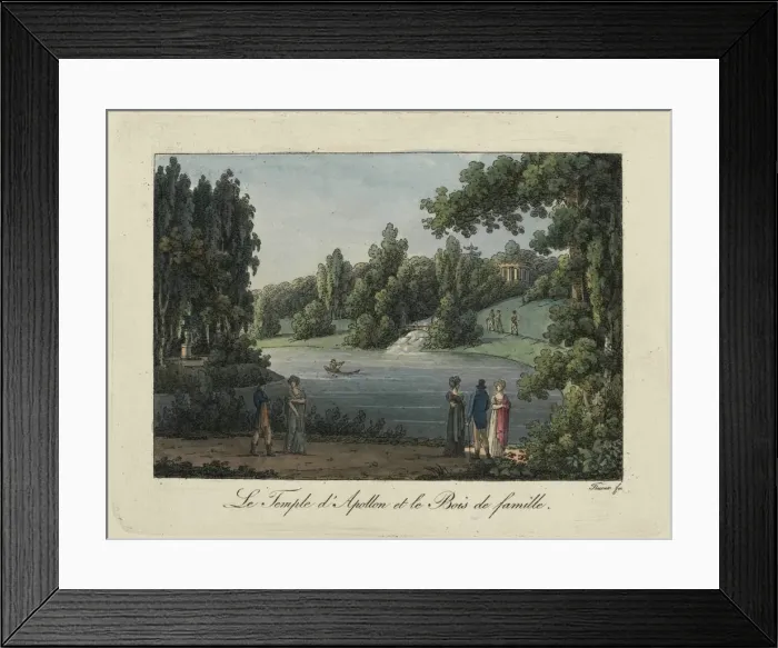 Framed Print : The Temple of Apollo and Cascade in the Pavlovsk park, 1810s