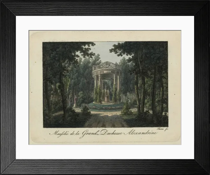 Framed Print : The monument to Grand Duchess Alexandra Pavlovna at Pavlovsk, 1810s. Creator: Thurner Framed Print : The monument to Grand Duchess Alexandra Pavlovna at Pavlovsk, 1810s. Creator: Thurner