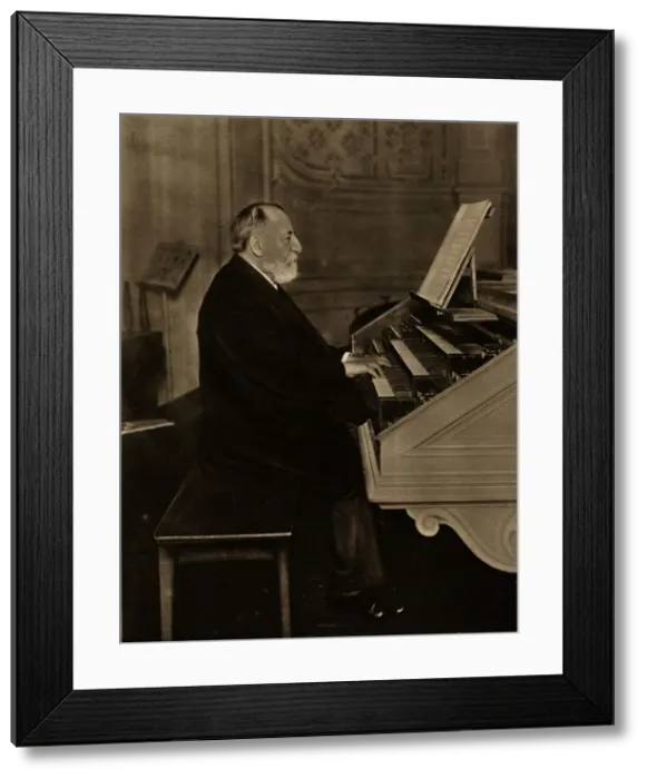 Framed Print : Camille Saint-Saens (1835-1921) at the Organ, 1913. Creator: Anonymous Framed Print : Camille Saint-Saens (1835-1921) at the Organ, 1913. Creator: Anonymous