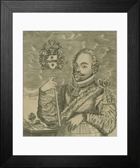 Framed Print : Portrait of Sir Francis Drake, 1628. Creator: Vaughan, Robert (c. 1600-before 1663) Framed Print : Portrait of Sir Francis Drake, 1628. Creator: Vaughan, Robert (c. 1600-before 1663)