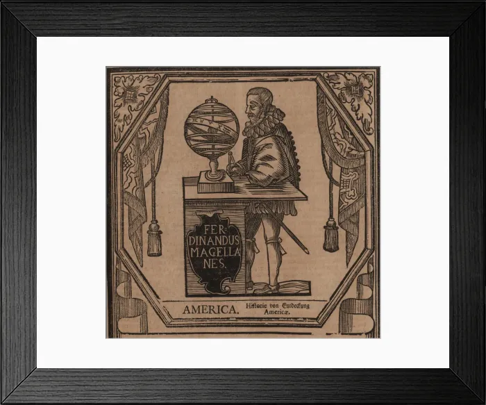 Framed Print : Portrait of Ferdinand Magellan (1470-1521), 1724. Creator: Anonymous Framed Print : Portrait of Ferdinand Magellan (1470-1521), 1724. Creator: Anonymous