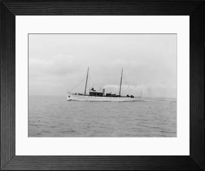 Framed Print : The 47 ton steam yacht I Wonder under way, 1914. Creator: Kirk & Sons of Cowes Framed Print : The 47 ton steam yacht I Wonder under way, 1914. Creator: Kirk & Sons of Cowes