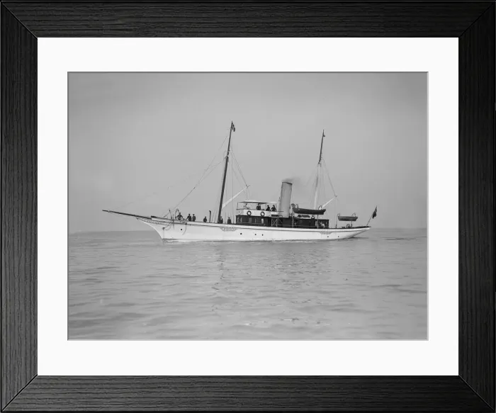 Framed Print : The steam yacht Majista, 1911. Creator: Kirk & Sons of Cowes Framed Print : The steam yacht Majista, 1911. Creator: Kirk & Sons of Cowes