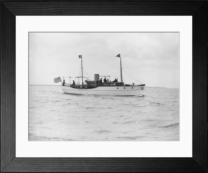 Framed Print : The steam yacht Yvonne under way, 1913. Creator: Kirk & Sons of Cowes Framed Print : The steam yacht Yvonne under way, 1913. Creator: Kirk & Sons of Cowes