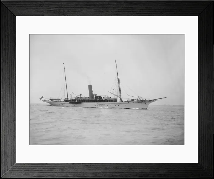 Framed Print : The steam yacht Sheilah, 1911. Creator: Kirk & Sons of Cowes Framed Print : The steam yacht Sheilah, 1911. Creator: Kirk & Sons of Cowes