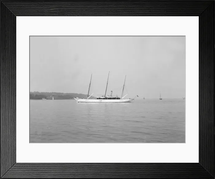 Framed Print : The three mast steam yacht Aries. Creator: Kirk & Sons of Cowes Framed Print : The three mast steam yacht Aries. Creator: Kirk & Sons of Cowes