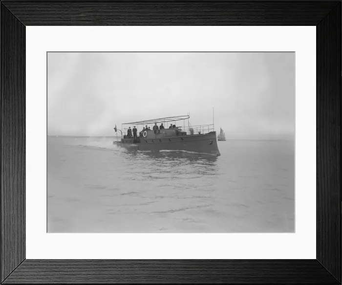 Framed Print : Egyptian motor launch under way, 1911. Creator: Kirk & Sons of Cowes Framed Print : Egyptian motor launch under way, 1911. Creator: Kirk & Sons of Cowes