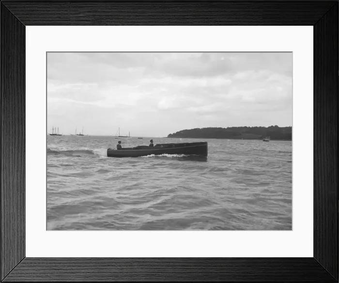Framed Print : Motor launch Nitsu under way, 1912. Creator: Kirk & Sons of Cowes Framed Print : Motor launch Nitsu under way, 1912. Creator: Kirk & Sons of Cowes