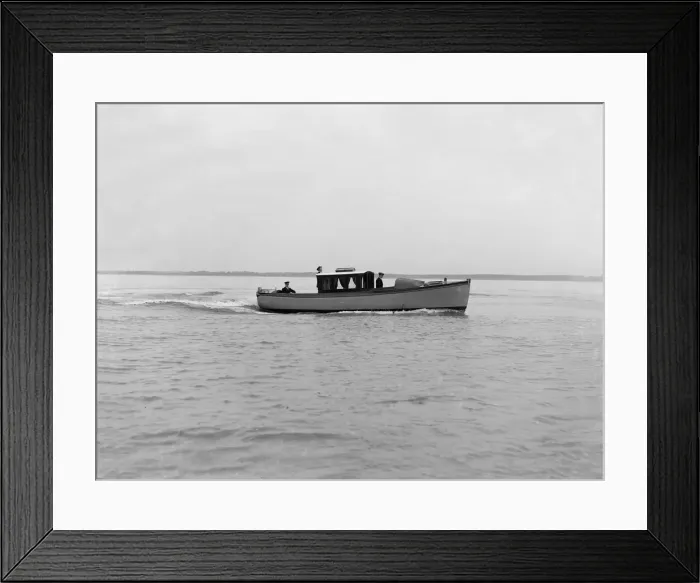 Framed Print : Mitcham cabin cruiser, 1914. Creator: Kirk & Sons of Cowes Framed Print : Mitcham cabin cruiser, 1914. Creator: Kirk & Sons of Cowes