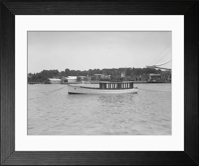 Framed Print : Mitcham motor launch, 1911. Creator: Kirk & Sons of Cowes Framed Print : Mitcham motor launch, 1911. Creator: Kirk & Sons of Cowes