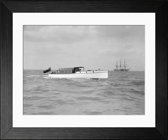 Framed Print : A 45 ft Wolseley cabin launch. Creator: Kirk & Sons of Cowes Framed Print : A 45 ft Wolseley cabin launch. Creator: Kirk & Sons of Cowes