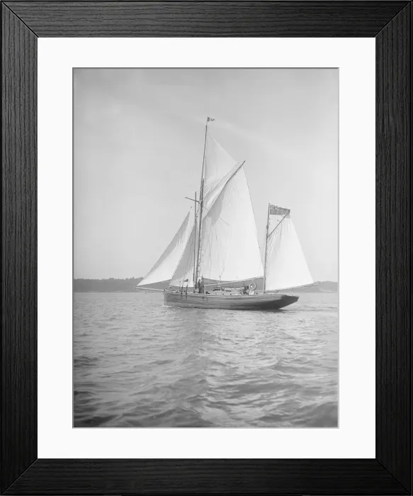 Framed Print : The ketch Apache under sail, 1911. Creator: Kirk & Sons of Cowes Framed Print : The ketch Apache under sail, 1911. Creator: Kirk & Sons of Cowes