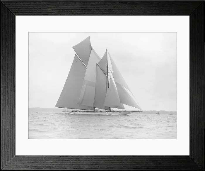 Framed Print : The 380 ton A Class schooner Margherita reaching, 1913. Creator: Kirk & Sons of Cowes Framed Print : The 380 ton A Class schooner Margherita reaching, 1913. Creator: Kirk & Sons of Cowes