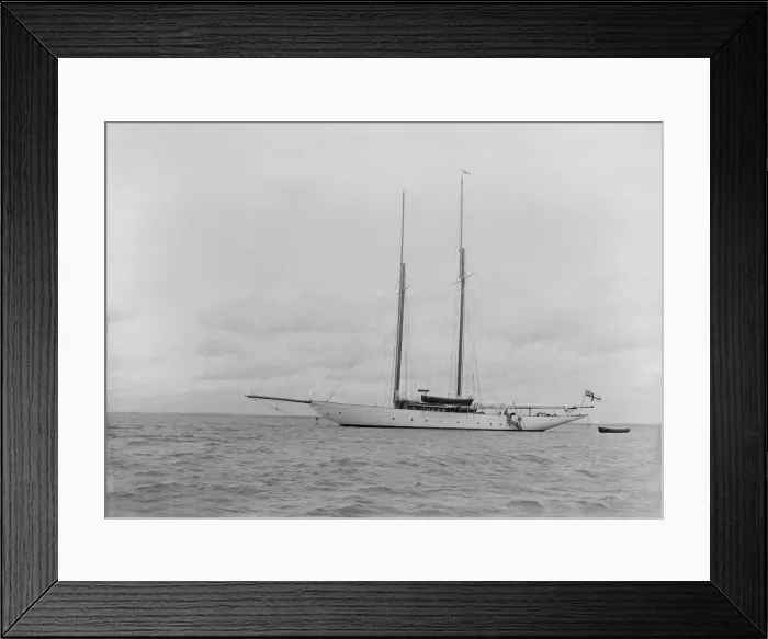 Framed Print : The schooner Sylvana at anchor. Creator: Kirk & Sons of Cowes