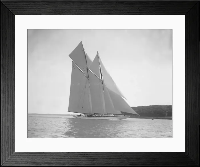 Framed Print : The 380 ton A Class schooner Margherita sailing close-hauled, 1913 Framed Print : The 380 ton A Class schooner Margherita sailing close-hauled, 1913