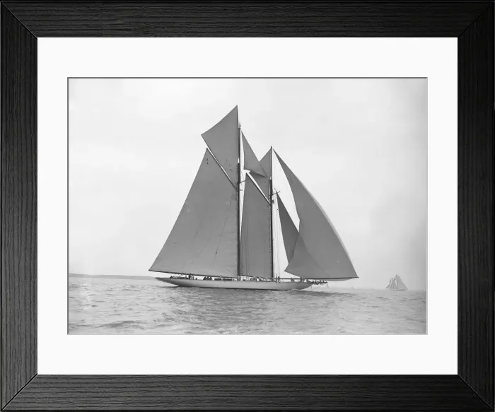 Framed Print : The 380 ton A Class schooner Margherita sailing under spinnaker, 1913. Creator