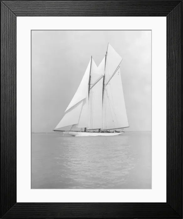 Framed Print : The 380 ton A Class schooner Margherita sailing close-hauled, 1913 Framed Print : The 380 ton A Class schooner Margherita sailing close-hauled, 1913