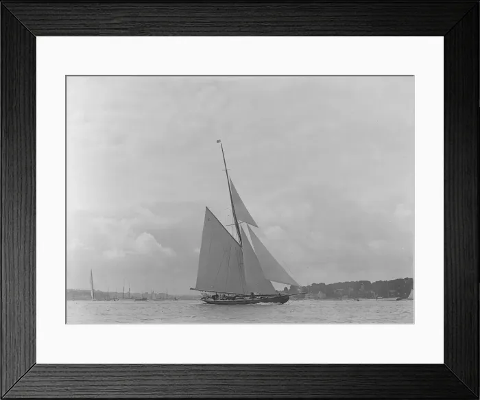Framed Print : The racing cutter Terpisichore, 1922. Creator: Kirk & Sons of Cowes Framed Print : The racing cutter Terpisichore, 1922. Creator: Kirk & Sons of Cowes